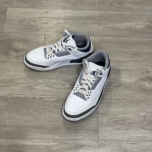 Air Jordan 3 Retro Sneakers Mens Size 8 Midnight White Navy